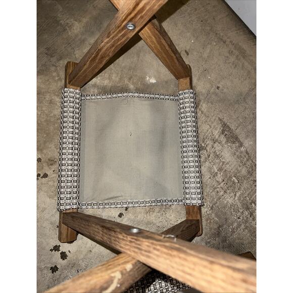 2 Vintage Canvas Folding Camp Stools Fishing Portable Camping Flaming Fireside - Picture 10 of 14